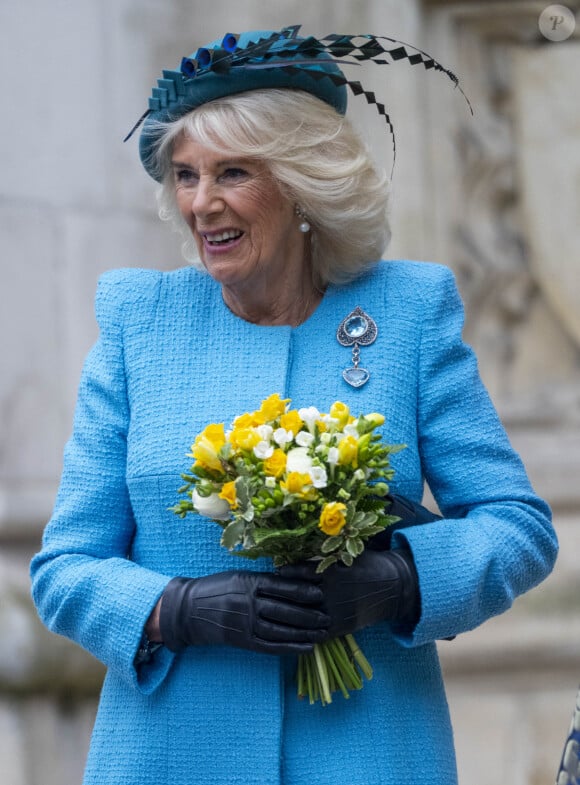 La famille royale britannique et les invités arrivent pour assister au service de célébration de la Journée du Commonwealth (Commonwealth Day) à l'abbaye de Westminster à Londres, célébré cette année en l'absence de Charles III et de Kate. Londres, le 11 mars 2024. 