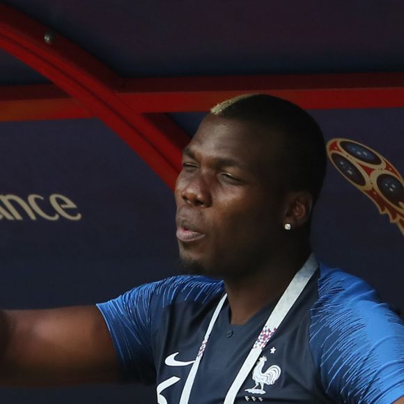 Paul Pogba et ses frères Florentin Pogba et Mathias Pogba - Célébrités dans les tribunes opposant la France à l'Argentine lors des 8ème de finale de la Coupe du monde à Kazan en Russie le 30 juin 2018 © Cyril Moreau/Bestimage