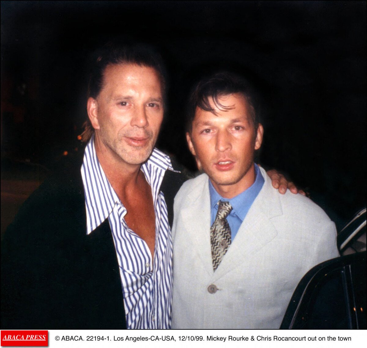 Photo : Mickey Rourke et Christophe Rocancourt le 12 octobre 1999 à Los  Angeles. © ABACA. - Purepeople