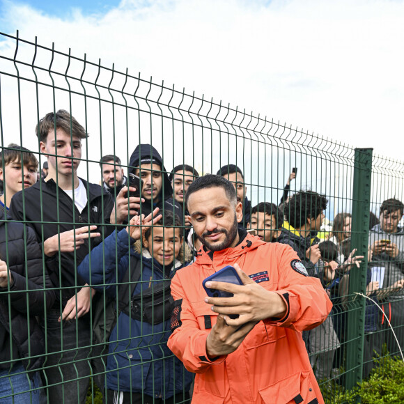 Malik Bentalha lors du match caritative au bénéfice de l'Unicef opposant la Team Saône-et-Loire à la Team Unicef au stade Jean-Laville de Gueugnon, France, le 1er avril 2024. Le Match a permis de récolter la somme de 10 000 euros pour les différentes actions de l’UNICEF. Devant plus de 6700 spectateurs, la Team Unicef s’est imposé 12-2. © Pierre Perusseau/Bestimage 