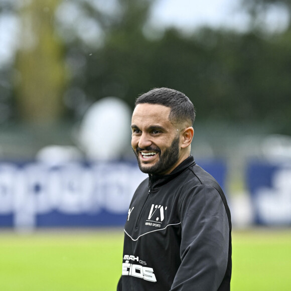 Malik Bentalha lors du match caritative au bénéfice de l'Unicef opposant la Team Saône-et-Loire à la Team Unicef au stade Jean-Laville de Gueugnon, France, le 1er avril 2024. Le Match a permis de récolter la somme de 10 000 euros pour les différentes actions de l’UNICEF. Devant plus de 6700 spectateurs, la Team Unicef s’est imposé 12-2. © Pierre Perusseau/Bestimage 