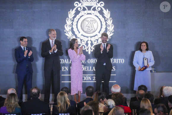 Felipe et Letizia d'Espagne - Remise des prix des Beaux-Arts au Palais des Congrès de Cadix, Andalousie. 3 avril 2024. @ Francisco J. Olmo / Europa Press