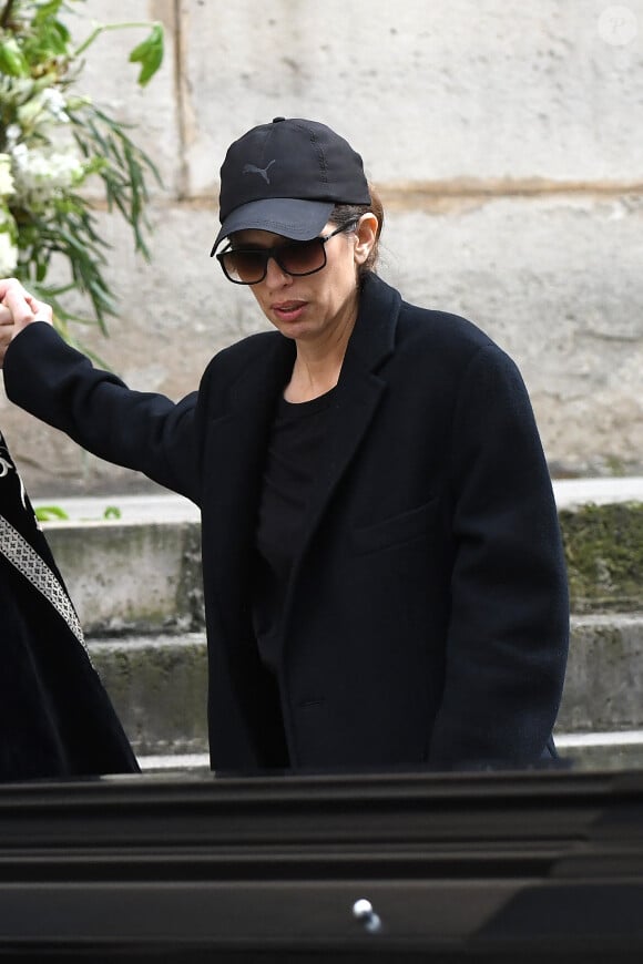 Maïwenn - Arrivées aux obsèques de Jean-Yves Le Fur en l'église Saint-Roch à Paris, le 6 avril 2024. 