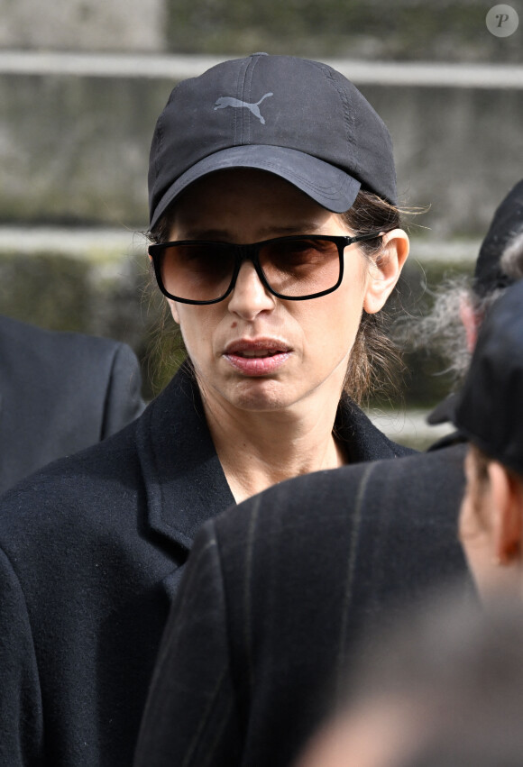 Maïwenn - Arrivées aux obsèques de Jean-Yves Le Fur en l'église Saint-Roch à Paris, le 6 avril 2024. 