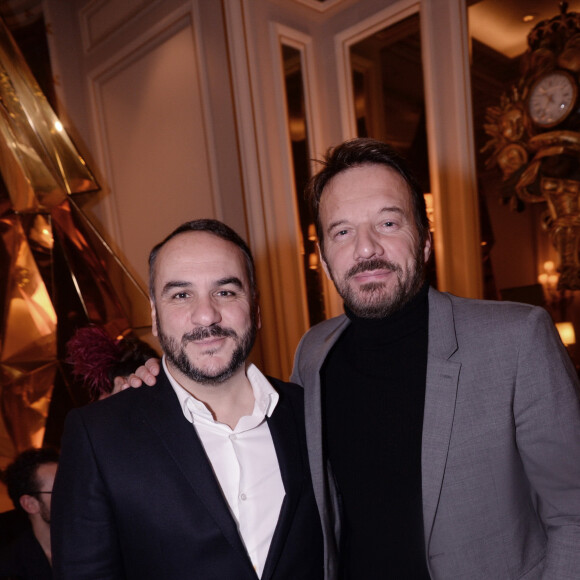 Exclusif - François-Xavier Demaison et Samuel Le Bihan - 20ème anniversaire de l'hôtel Four Seasons Hotel George V à Paris, le 7 décembre 2019.  © Rachid Bellak/Bestimage 