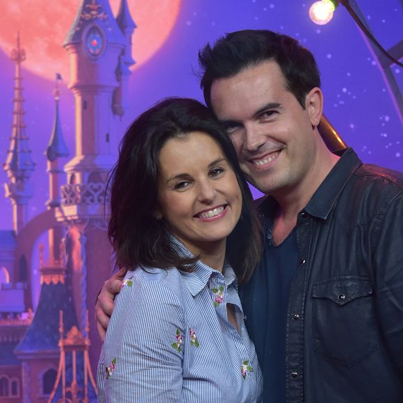 Faustine Bollaert et son mari Maxime Chattam - People au lancement du nouveau spectacle "Mickey et le magicien" au Parc Disneyland Paris. Le 2 juillet 2016 © Giancarlo Gorassini / Bestimage