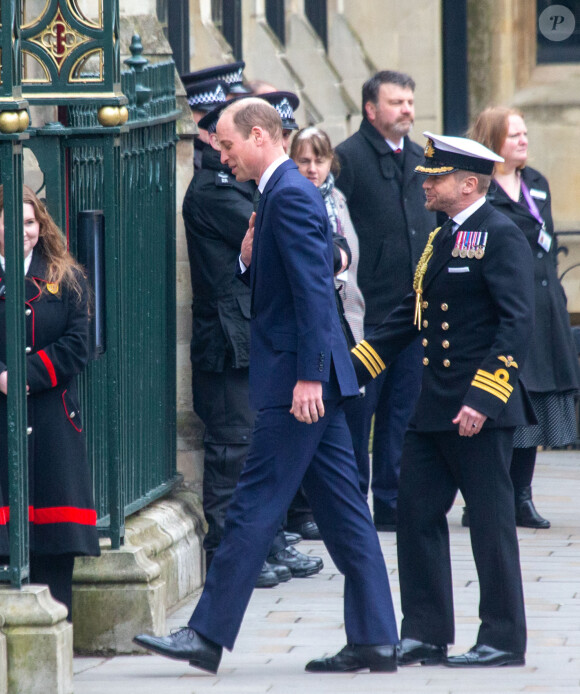 Le prince William, prince de Galles - La famille royale britannique et les invités assistent au service de célébration de la Journée du Commonwealth à l'abbaye de Westminster de Londres, Royaume Uni, le 11 mars 2024. © Tayfun Salci/ZUMA Press/Bestimage