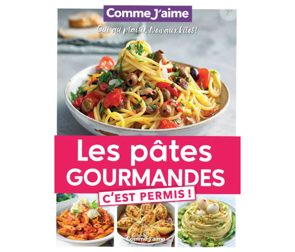 Couverture du livre "Les pâtes gourmandes, c'est permis" aux éditions Comme j'aime