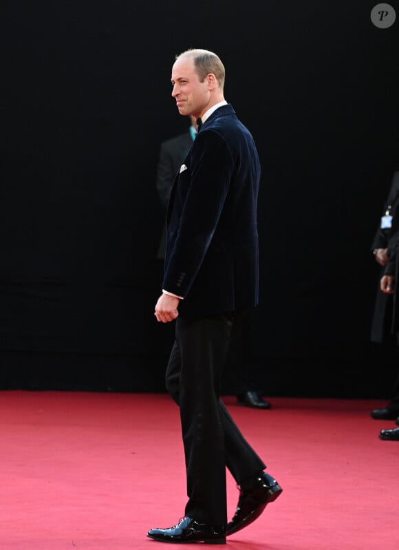 Le prince William, prince de Galles - Photocall des "British Academy Film Awards 2024" (BAFTA) au Royal Festival Hall à Londres le 18 février 2024.