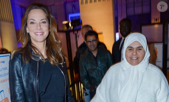 Exclusif - Jamel Debbouze avec sa femme Mélissa Theuriau et sa mère Fatima Debbouze - After party de l'avant-première de la série "Terminal" à l'hôtel des Italiens (ancien siège du Crédit Lyonnais) à Paris le 8 avril 2024. © Rachid Bellak/Bestimage 