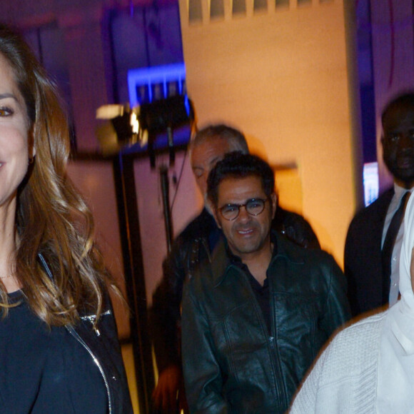 Exclusif - Jamel Debbouze avec sa femme Mélissa Theuriau et sa mère Fatima Debbouze - After party de l'avant-première de la série "Terminal" à l'hôtel des Italiens (ancien siège du Crédit Lyonnais) à Paris le 8 avril 2024. © Rachid Bellak/Bestimage 