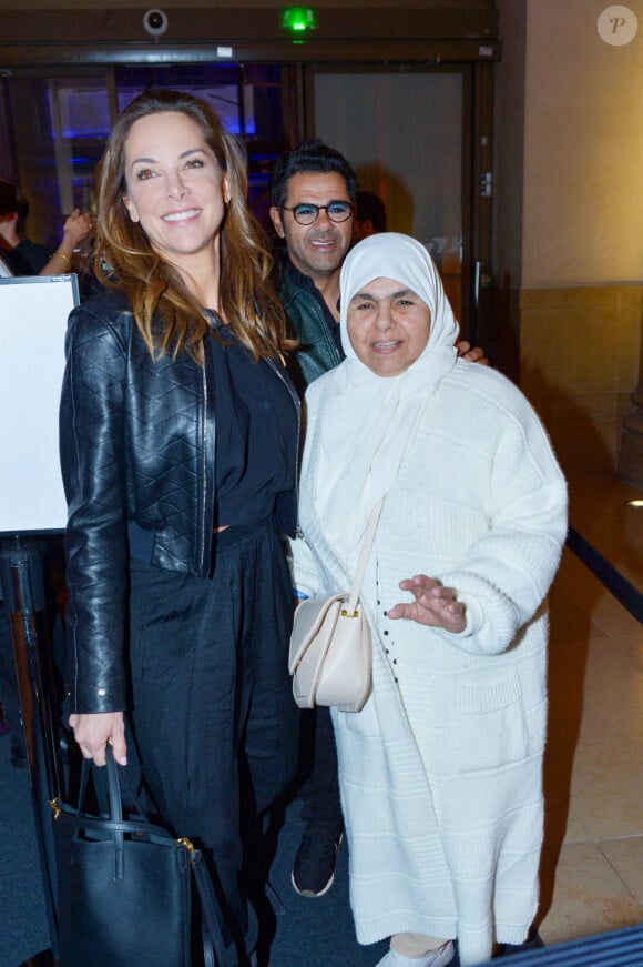 Exclusif - Jamel Debbouze avec sa femme Mélissa Theuriau et sa mère Fatima Debbouze - After party de l'avant-première de la série "Terminal" à l'hôtel des Italiens (ancien siège du Crédit Lyonnais) à Paris le 8 avril 2024. © Rachid Bellak/Bestimage 