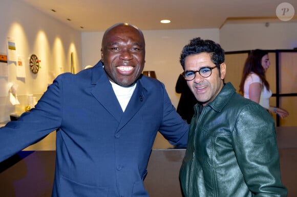 Exclusif - Wilfrid Mbappé, Jamel Debbouze - After party de l'avant-première de la série "Terminal" à l'hôtel des Italiens (ancien siège du Crédit Lyonnais) à Paris le 8 avril 2024. © Rachid Bellak/Bestimage 