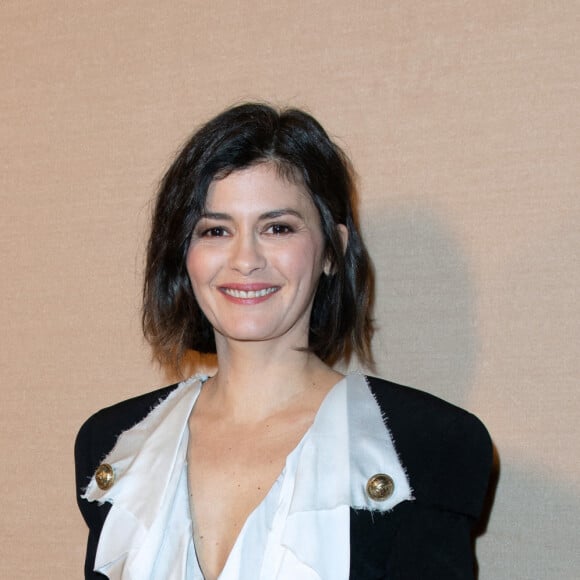 Audrey Tautou assiste au défilé Balmain dans le cadre de la Paris Fashion Week Womenswear Fall/Winter 2020/2021 à Paris, France. Photo par Aurore Marechal/ABACAPRESS.COM