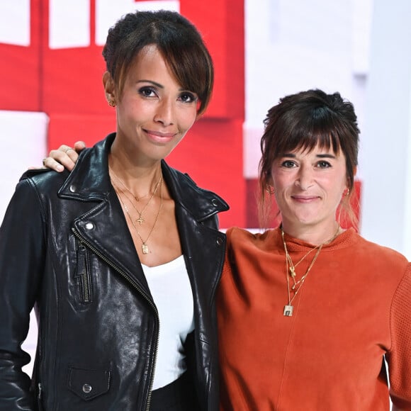 Exclusif - Sonia Rolland et Beatrice De La Boulaye - Enregistrement de l'émission "Vivement Dimanche" au Studio Gabriel, présentée par M.Drucker et diffusée le 25 septembre sur France 3 © Guillaume Gaffiot / Bestimage 