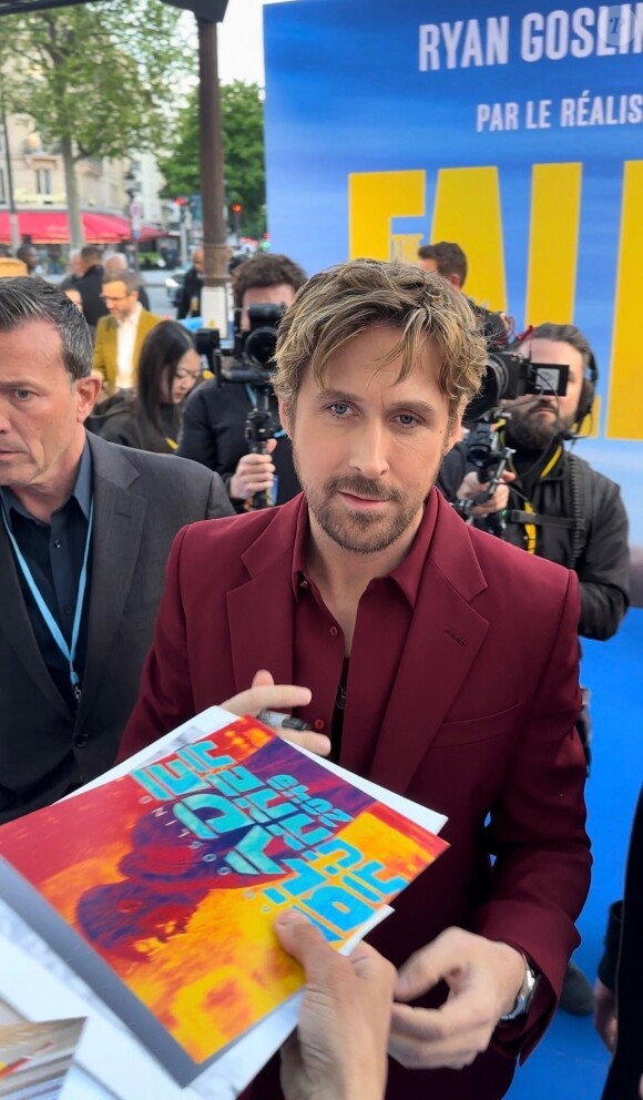 Ryan Gosling à Paris pour la première de "The Fall Guy" le 23 avril 2024