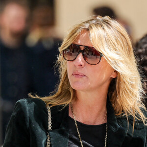 Sarah Poniatowski (Lavoine) et sa fille Yasmine - Arrivées aux obsèques du prince Jean-Stanislas Poniatowski en l'Eglise polonaise à Paris, France, le 29 avril 2024. © Jacovides-Moreau/Bestimage