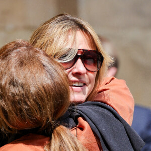 Sarah Poniatowski (Lavoine) - Arrivées aux obsèques du prince Jean-Stanislas Poniatowski en l'Eglise polonaise à Paris, France, le 29 avril 2024. © Jacovides-Moreau/Bestimage