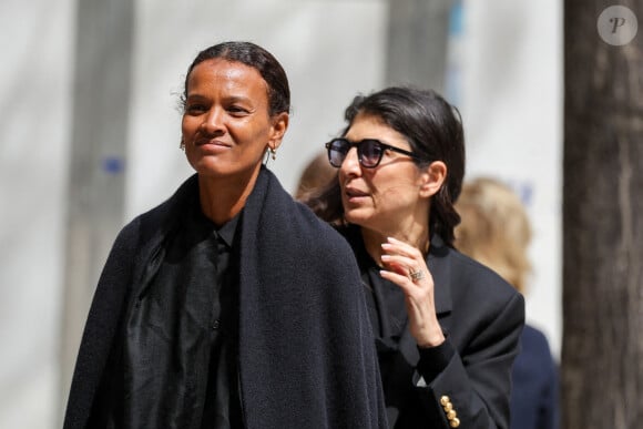 Liya Kebede, Hoda Roche - Arrivées aux obsèques du prince Jean-Stanislas Poniatowski en l'Eglise polonaise à Paris, France, le 29 avril 2024. © Jacovides-Moreau/Bestimage