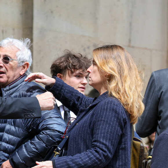 Michel Boujenah - Arrivées aux obsèques du prince Jean-Stanislas Poniatowski en l'Eglise polonaise à Paris, France, le 29 avril 2024. © Jacovides-Moreau/Bestimage