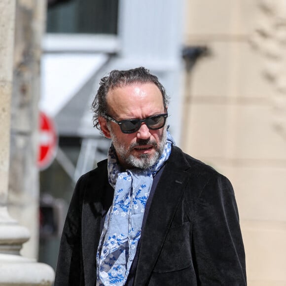 Vincent Perez - Arrivées aux obsèques du prince Jean-Stanislas Poniatowski en l'Eglise polonaise à Paris, France, le 29 avril 2024. © Jacovides-Moreau/Bestimage