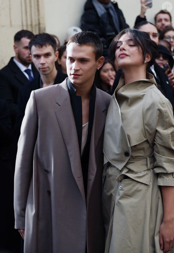 Deva Cassel et son compagnon Saul Nanni - Arrivées au défilé Dior Haute Couture Printemps/Été 2024 dans le cadre de la Fashion Week de Paris (PFW), au musée Rodin à Paris, France, le 22 janvier 2024. © Denis Guignebourg/Bestimage 