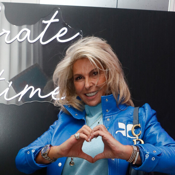 Exclusif - Caroline Margeridon - Personnalités lors de la soirée "Patins" à l'hôtel Kimpton St Honoré à Paris. Le 16 novembre 2023 © Christophe Clovis / Bestimage