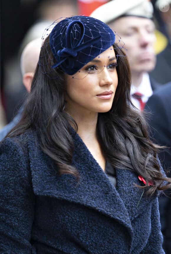 Meghan Markle, duchesse de Sussex, assiste au 'Remembrance Day', une cérémonie d'hommage à tous ceux qui sont battus pour la Grande-Bretagne, à Westminster Abbey, le 7 novembre 2019. 