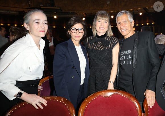 Delphine Ernotte, Rachida Dati, Nagui et sa femme Mélanie Page - 35ème cérémonie des Molières aux Folies Bergère à Paris le 6 mai 2024. © Coadic Guirec / Bestimage