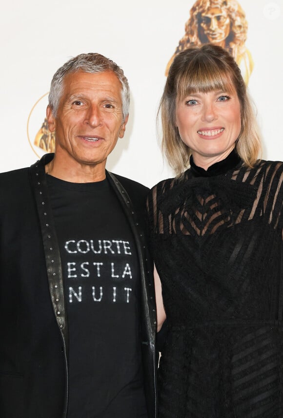 Nagui et sa femme Mélanie Page - 35ème cérémonie des Molières aux Folies Bergère à Paris le 6 mai 2024. © Coadic Guirec / Bestimage