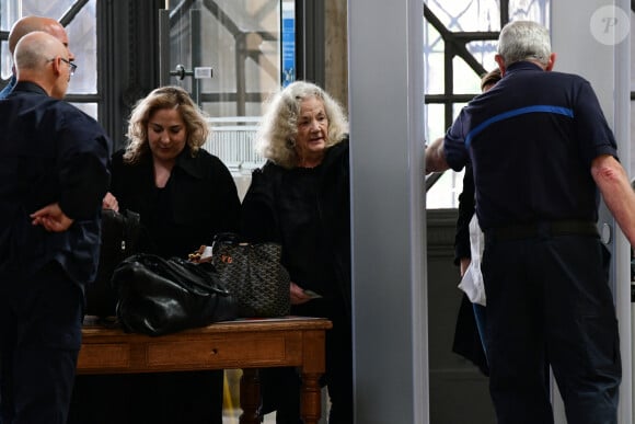 Marilou Berry et Catherine Hiegel - Arrivées au procès en diffamation de Coline Berry envers Jeane Manson au tribunal de Lyon. Le 7 mai 2024
