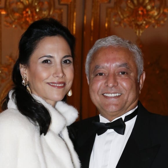 François Bennaceur et sa femme Cyrine - Dîner de gala au profit de la Fondation A.V.E.C. ((Association pour la Vie-Espoir contre le Cancer) au Château de Versailles, le 1 février 2016. © Olivier Borde / Bestimage 