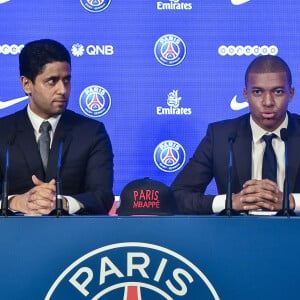 Nasser Al-Khelaïfi - Présentation officielle de Kylian Mbappé au Parc des Princes Paris le 6 septembre 2017. © Pierre Perusseau / Bestimage