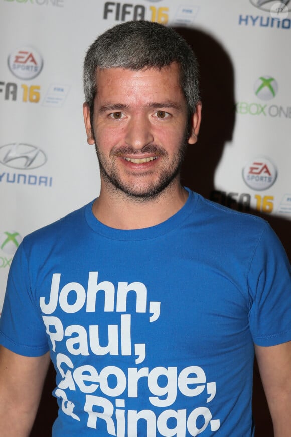 Grégoire (Grégoire Boissenot) - Soirée de lancement du jeu vidéo "FIFA 2016" au Faust à Paris, le 21 septembre 2015.