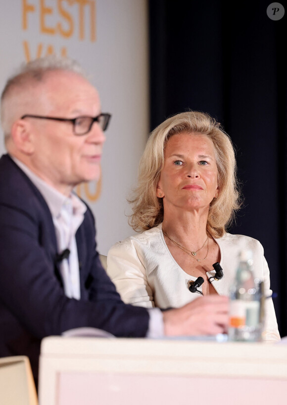 Il vient de répondre ce dimanche via un communiqué.
Thierry Frémaux, délégué général du festival de Cannes, Iris Knobloch, présidente du festival de Cannes lors de la conférence de presse pour annoncer la sélection officielle du 77ème Festival de Cannes à l'UGC Normandie à Paris le 11 avril 2024. © Dominique Jacovides / Bestimage 