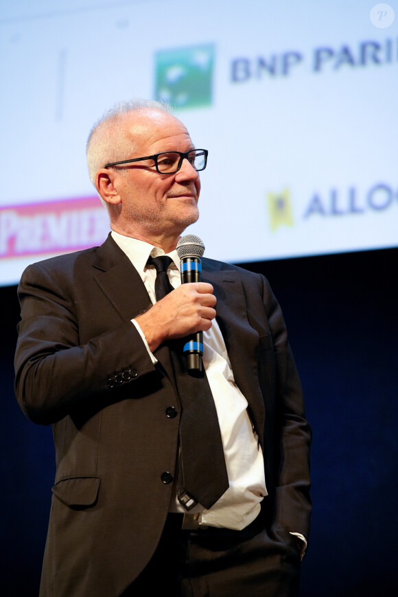 Thierry Frémaux, directeur de l'Institut Lumière lors de la cérémonie d'ouverture de la 15ème édition du Festival du film Lumière à Lyon, du 15 au 22 octobre 2023. Le festival rend, cette année, hommage à W.Wenders, cinéaste allemand qui recevra le lauréat d'honneur pour son oeuvre. Lyon le 14 octobre 2023. © Sandrine Thesillat / Panoramic / Bestimage 