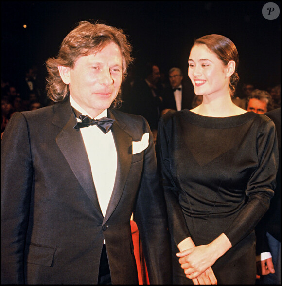 Roman Polanski et l'actrice Charlotte Lewis au festival de Cannes 1986 pour le film "Pirates"