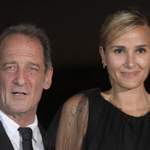 Vincent Lindon, Julia Ducournau (Palme d'Or pour "Titane"), Agathe Rousselle - Photocall des lauréats du 74ème Festival International du Film de Cannes. Le 17 juillet 2021.