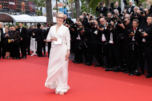 Meryl Streep - Montée des marches du film " Le deuxième acte " pour la cérémonie d'ouverture du 77ème Festival International du Film de Cannes, au Palais des Festivals à Cannes. Le 14 mai 2024 © Olivier Borde / Bestimage 