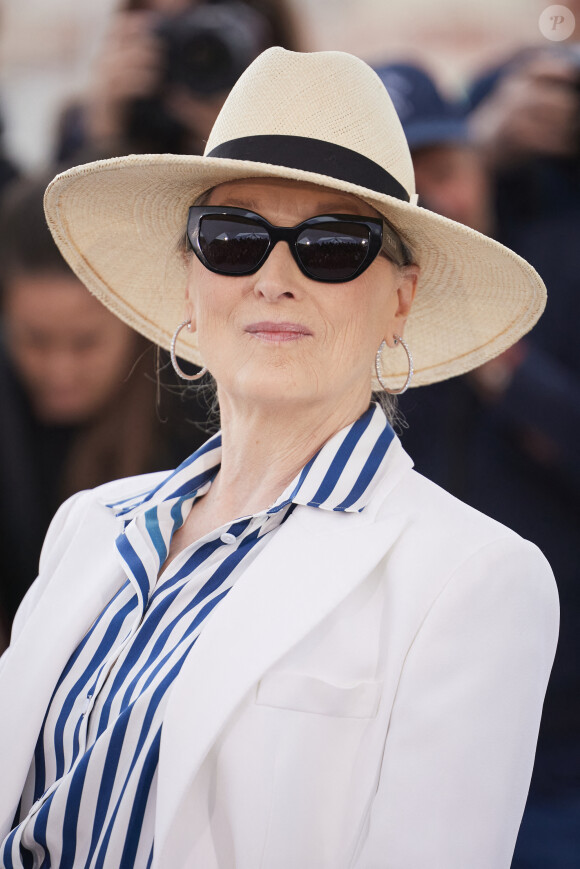 Photocall de Meryl Streep, Palme d'Or d'Honneur, lors du 77ème Festival International du Film de Cannes (14 - 25 mai 2024), le 14 mai 2024. © Jacovides-Moreau/Bestimage 