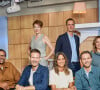 Exclusif - Matthieu Belliard, Natacha Polony , Tanguy Pastureau, Victor Dekyvère , Aurélie Casse, Louis Amar, Eva Roque - "C l'hebdo" fera sa rentrée le 9 septembre sur France 5 avec Aurélie Casse dans une nouvelle formule. Paris le 8 septembre 2023. © Cyril Moreau / Bestimage