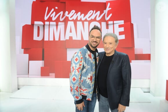 Exclusif - Jarry et Michel Drucker - Enregistrement de l'émission "Vivement Dimanche" au Studio Gabriel à Paris, présentée par M.Drucker et diffusée le 3 mars sur France 3 © Guillaume Gaffiot / Bestimage