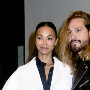 Zoe Saldana et son mari Marco Perego-Saldana arrivent aux studios de CBS Morning Show à New York, le 28 mars 2024. 