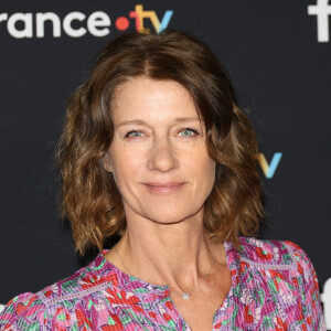 Carole Gaessler au photocall pour la conférence de presse de rentrée de France TV à la Grande Halle de la Villette à Paris, France, le 11 juillet 2023. © Coadic Guirec/Bestimage