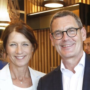 Exclusif - Les journalistes Carole Gaessler et Francis Letellier - Internationaux de France de Tennis de Roland Garros 2023 - Jour 4 à Paris, France, le 31 mai 2023. © Bertrand Rindoff / Bestimage