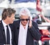 Exclusif - Laurent Delahousse et Richard Gere lors de l'enregistrement du "20h30 le dimanche" (19/05/24) avec Laurent Delahousse lors du 77ème Festival International du Film de Cannes, France, le 17 mai 2024. © Olivier Borde/Bestimage