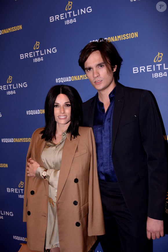 Capucine Anav et son compagnon Alain-Fabien Delon lors de la soirée de réouverture de la boutique "Breitling", située rue de la Paix. Paris, le 3 octobre 2019. © Rachid Bellak/Bestimage 