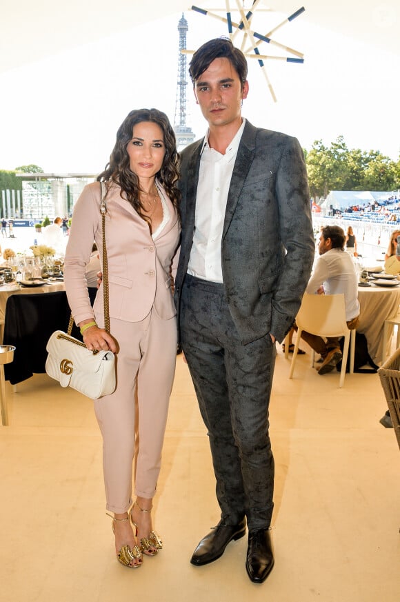 Exclusif - Alain-Fabien Delon et sa compagne Capucine Anav - Tente - People au dîner - Longines Paris Eiffel Jumping au Champ de Mars à Paris, France, le 5 juillet 2019. © Veeren Ramsamy/Bestimage 