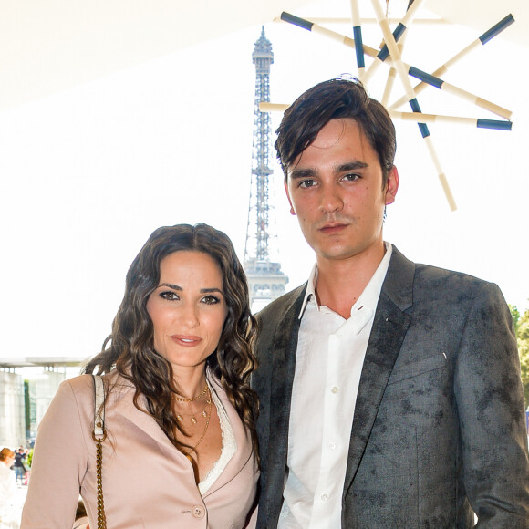 Exclusif - Alain-Fabien Delon et sa compagne Capucine Anav - Tente - People au dîner - Longines Paris Eiffel Jumping au Champ de Mars à Paris, France, le 5 juillet 2019. © Veeren Ramsamy/Bestimage 