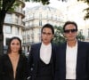 Anthony Delon avec son frère Alain-Fabien Delon et sa compagne Capucine Anav (habillée par Stevens Ishay Couture) aux arrivées de la 10ème édition du "Global Gift Gala" à l'hôtel Four Seasons George V à Paris, le 3 juin 2019. © Denis Guignebourg/Bestimage 